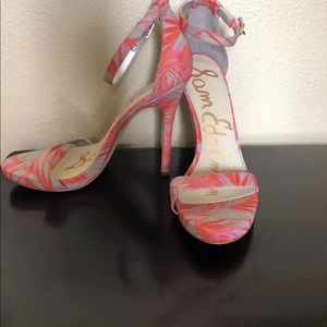 Sam Edelman Pink Floral Heel sz 6.5 *NEW